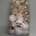 JOYIN 30 Pcs 2.36'' Christmas Balls Ornaments, Gold & White Assorted Christmas Hanging Ornaments, Shatterproof Balls Decor for Xmas Tree Wreath Garland Holiday Indoor Party