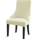 Liykimt Stretch Wingback Side Chair Slipcover-Accent Chair Cover Slipcover with Arm,Washable Upholstered Arm Dining Chair with Nailed Trim Protector for Dining Living Room (Rhombus Beige)