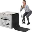 THERABAND Resistance Band 25 Yard Roll, Non-Latex Professional Elastic Stretch Bands for Upper & Lower Body Exercise Workouts, Physical Therapy, Lower Pilates, Flexibility, & Rehab, Dispenser Box (Black - Special Heavy)