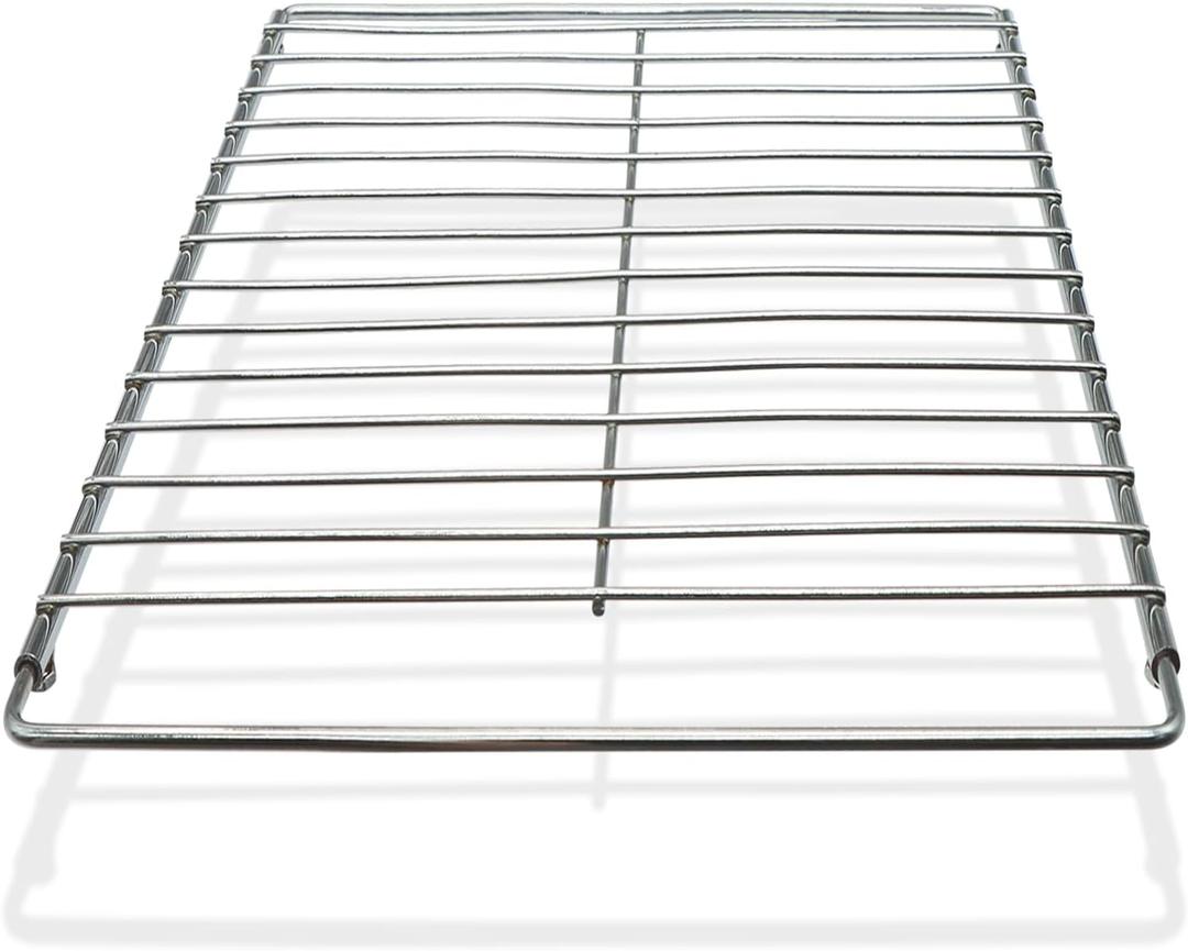 Universal Adjustable Wire Oven Rack, Extendable Baking Rack, Adjusts from 14.5"-25.5" Length, Chrome Telescopic Oven Cooker Shelf Rack For Whirlpool Frigidaire GE Kenmore Ovens, 1 Pack