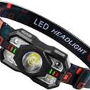 IR Motion Sensor Head Lamp Rechargeable Headlight Portable LED Headlamp Waterproof Flashlight Camping Fishing, Pack Of 6