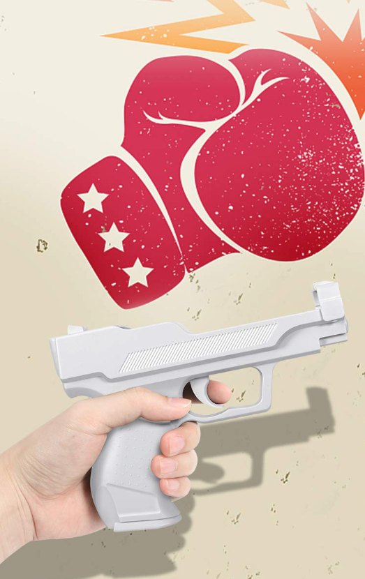 Motion Plus Gun Compatible with Nintendo Wii Controller + Wii Shooting Games 