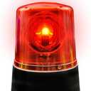 Car Siren Strobe Light, 360 Degree Rotating LED Vehicle Flashing Flare Emergency Beacon Lamp, Automotive Siren Safety Warning Police Light, Universal for Most Vehicles (Red)