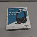 AOC Wireless Headset with Mic for Work, Bluetooth 5.4 Headphones with Noise Canceling Microphone, USB C, 30H, Clear Calls & Mic Mute for PC, Laptop, Cell Phones, Zoom - Black