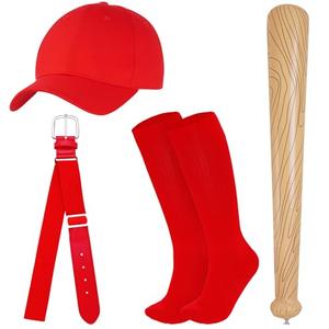 Dxhycc 2 Pieces Baseball Costume Set Include Baseball Cap and Belt Combo for Halloween Dress up Party