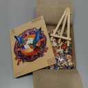 Jigfoxy Wooden Puzzles for Adults, Hummingbird Wooden Jigsaw Puzzles, Unique Animal Shape Puzzles, Christmas Thanksgiving Gifts for Family Friend(S7.9 * 7.9in100psc)