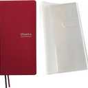 Undated Weekly Planner Notebook Pocket Organizer Appointment Book Journal Notebook A6 Week Plan Notepad (Red with cover)