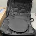 Black Car Seat Covers Full Set, Universal Front and Rear Seat Covers for Cars, Waterproof Leather Auto Seat Protectors with Head Pillow, Car Seat Cushions Fit for Most Sedans SUV Pick-up Truck