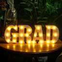 Graduation Decorations 2026-Long Marquee Light LED Up Letters 'Grad' - Class of 2026 Decorations Sign for Kindergarten Preschool High School College Decor Table Centerpieces Ornaments