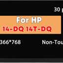14.0" Replacement for HP 14-DQ0051DX 14-DQ0052DX 14-DQ0054DX 14-DQ0055DX 14-DQ2031WM 14-DQ2078WM 14-DQ2089WM LCD Screen Display Panel (HD 1366 * 768 30Pins Non-Touch)