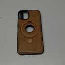 Magnetic for iPhone 14/13 Leather Case, Invisible Stand [Compatible with Magsafe] Slim Kickstand Phone Cove (Brown, iPhone 14/13)