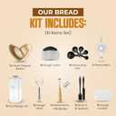 Sourdough Starter Kit 12 Pcs-Heart Shape Bread Proofing Basket, Sourdough Starter Jar, Dough Whisk, Bread Lame, Silicone Brush, Measuring Spoons, Sourdough Bread Baking Supplies