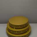 Wenqik 3 Pcs 16'' 14'' 12'' Metal Gold Cake Stand Round Cake Stands for Dessert Table Cookies Fruit Serving Tray Cupcake Dessert Pastry Riser for Wedding Birthday Party and Events