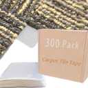 Carpet Tile Tape, 4" x 4"Carpet Square Adhesives Tabs That Creates a Floating Floor 300 tabs per Pack