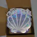 Locmeo 24 Pack Sea Shell Gift Bags Mermaid Goodie Bags Party Favor Iridescent with Handle for Under The Sea Party Summer Ocean Beach Birthday Wedding Shower Celebration Supplies Decoration