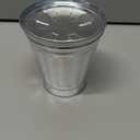 Kichvoe Table Mini Galvanized Trash Can with Lid Tiny Wastebasket Small Metal Buckets Garbage Bin Tabletop Rubbish Bin Flower Pot Pen Holder for Succulent Office