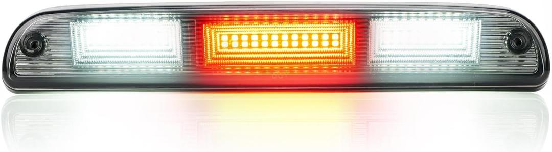 SUPAREE LED Third 3rd Brake Light, Compatible with 1999-2016 Ford F-250 F-350 F-450 Super Duty/Ranger 1993-2011, Accessories High Mount Stop Light Red/White Cargo Light, 60 LED Clear lens