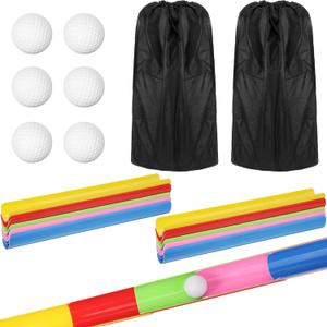 Sratte Team Building Activities Games Eamwork Group Learning Exercise Activities with Half Pipes Golf Balls Storage Bags Teamwork Kit for Adults Teens Field Day Game School Gym Outdoor Youth Sports