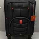 Carry On Luggage 22x14x9 Airline Approved, 22-Inch Suitcases with Spinner Wheels, Softside Carry-on Luggage with TSA Lock for Men Women Business Trip, Lightweight Large Capacity Luggage for Travel (Black)