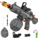 Electric Water Guns for Kids Adults, Transparent Automatic Squirt Guns, Powerful Water Squirt Gun with 28-32 FT Long Range, Summer Outdoor Beach Swimming Pool Party Toys for Boys Girls Adults (Black)