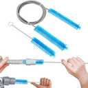 Cleaning Brush for CPAP Hose, Cleaning 7 Feet Tubing and 15mm 19mm Diameter CPAP Tube Cleaning Brush Compatible Most CPAP Hose Type CPAP Cleaning Supplies (Blue)