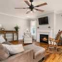 ZYD 52 Inch Farmhouse Ceiling Fan with Lights, Remote Control, Glass Shade