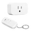 DEWENWILS Indoor Remote Control Outlet, Wireless Remote Light Switch, No Interference Remote Outlet Switch, No Wiring, 15A/1875W, 100ft RF Range, Compact Design, Programmable (White)