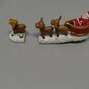 Santa Express Rotating Christmas Tree Topper Animated Santa's Christmas Reindeer's with Banner, LED Lighted 3D Pentagram Tree Topper for Xmas Decorations