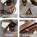 Fashion Canvas Trendy Saddle Shoulder Bag for Women Clutch Purse Underarm Satchel HandBag Crossbody Bag
