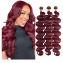 #99J Burgundy Bundles Human Hair Body Wave Bundles 20 22 24 Inch Wine Red Bundle Human Hair Extensions Unprocessed Virgin Remy Hair 3 Bundle 50 Gram Per Bundle