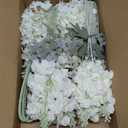 16Pcs White Delphinium Artificial Flowers 33.5'' Long Stem Silk Larkspur Flowers Bulk Faux Silk Flowers for Tall Vase Wedding Table Centerpieces Home Garden Outdoor DecorWhite