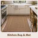 MontVoo-3x5 Outdoor Rug Porch Entryway Rug-Polypropylene Indoor Outdoor Rugs for Entryway Kitchen Balcony Patio, Textured Weave, Durable, Fade-Resistant, Non-Shedding, Modern Neutral Brown