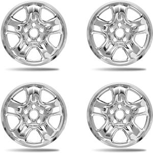 16 Inch ABS Wheel Skins for 2012-2016 Honda CR-V LX, Fits OEM Steel Wheels #42700-T0A-A01 / #42700-T1W-A01, Chrome Silver Snap-On Wheel Covers 4-Pack