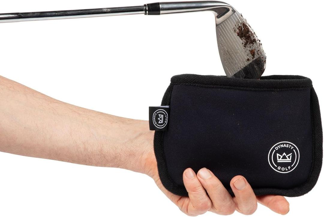 Golf Club Cleaner for Golf Bag - Golf Ball Cleaner Pouch - Waterproof Inside and Dry Outside - Golf Club Brush and Groove Cleaner in One - Golf Ball Washer - Golf Club Bag Accessories