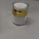 12PCS 1oz Gold Travel Jars for Creams, 30ml Airless Pump Jars Refillable Travel Bottles Empty Makeup Containers for Creams Lotion Moisturizer Toiletries Dispenser
