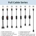 6.56 FT Waterproof Extension Cord with Switch, 1250W/10A Heavy Duty 3 Prong Plugs, 18/3 SJT Extension Cord, UL Listed, Indoor/Outdoor Use (Black)