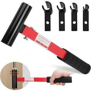 Hinge Bender Tool Set, 4 Size Precision Door Hinge Adjustment Tool Kit with Replacement Wrench, Heavy Duty Door Hinge Bender Feature Durable Steel Construction,Ideal for Residential & Professional Use