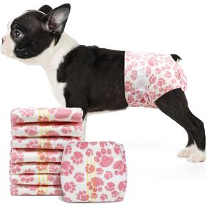 Dono Dog Diapers Female, Disposable Doggie Diapers, Super Absorbent Puppy Diapers with Adjustable Tail Hole, Wetness Indicator for Cats Doggy in Heat Period, X-Small, 16 Count