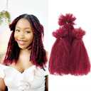 Afro Kinky Curly Bulk Hair for Twist Braids Dreadlock Extensions LocWeaving, soft, elastic, very suitable for DIY extension, suitable for various fashionable styles 12inch #bug 3Bundles