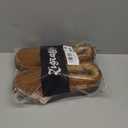 Zigzagger Men's Slip On Moccasin Slippers, Indoor/Outdoor Warm Fuzzy Comfy House Shoes, Fluffy Wide Loafer Slippers (7-8, Tan)