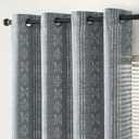 jinchan 95% Blackout Boho Curtains 63 Inch Length for Bedroom White on Blue Geometric Printed Grommet Top Room Darkening Thermal Insulated Window Drapes 2 Panels