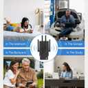 WiFi Extender with 4 Antennas 1200Mbps - Dual Band 5GHz/2.4GHz, WiFi Extender Signal Booster with 3 Modes Support, WiFi Repeater with 12880 Sq.ft 105 Devices, Easy Set Up for Home