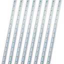 12v LED Interior Light Bar, DC 12 Volt led Strip Lights with Switch and Magnets, 6500K White Light for Enclosed Cargo Trailer Car RV Van Truck Lorry Cabinet Camper Boat Caravan Motorhome 8P