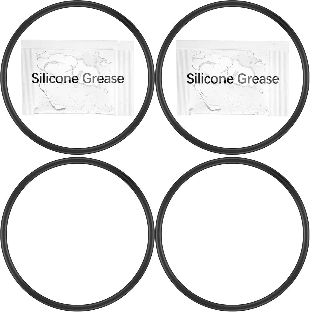 Feekoon 4 Pack Pool Pump Lid Strainer Cover O Ring, Above Ground Pool Pump Lid O Ring Compatible with Hayward Power Flo SPX1500P, 2 Pack Lubricating Grease Included