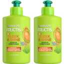 Garnier Fructis Sleek & Shine Leave-In Conditioning Cream for Frizzy, Dry Hair, Plant Keratin + Argan Oil, 10.2 Fl Oz, 2 Count 