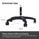 Frassie Gaming Chair Base Replacement with 5 Casters, Nylon Heavy Duty Desk Office Chair Wheel Base Part (Black)