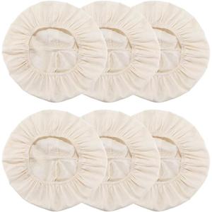 CREATCABIN 6Pcs Bread Basket Liner Cloth 9 Inch Round Bread Proofing Basket Cloth Liner Baking Dough Basket Cover Natural Rattan Banneton Proofing Cloth for Sourdough Bakery Home Baking Supplies (23cm)
