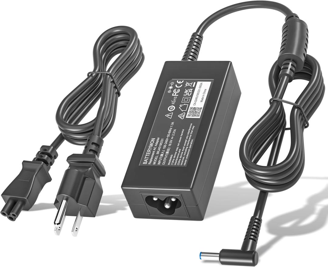 45W 19.5V 2.31A Laptop Power Adapter Charger Compatible with HP 741727-001 721092-001 719309-001 HSTNN-DA40 ADP-45WD B, Pavilion TouchSmart 11 13 15 Stream 14 13 Notebook Charging Cord with Blue Tip