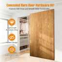 36" Concealed Sliding Barn Door Hardware Kit with Soft Close Mechanism - Wall Mount no Floor Track Fits 28"-32" Opening Width Hidden Barn Door Hardware Kit (Door not Included)