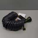 Coil Hose 25FT EVA Coil Garden Hose With 3/4'' Brass Connector Coiled Water Hose Lightweight And No Kink Includes 7 Patterns Spray Nozzle For Outdoors Lawn Watering Car Washing